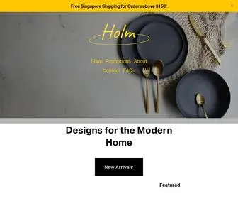 Holmcollection.com(Modern and Contemporary Tableware) Screenshot