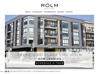 Holmdc.com(New Logan Circle Apartments 1 & 2 Bedroom) Screenshot