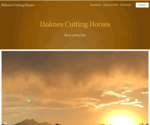 Holmescuttinghorses.com(Holmes Performance Horses) Screenshot