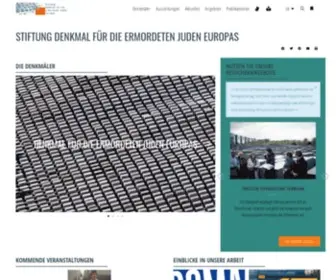 Holocaust-Mahnmal.de(Stiftung Denkmal für die ermordeten Juden Europas) Screenshot