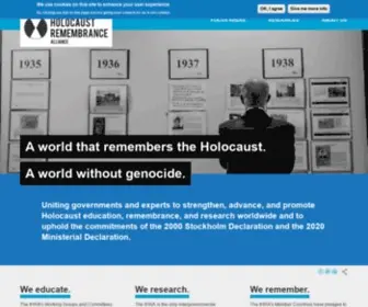 Holocaustremembrance.com(A world that remembers the Holocaust) Screenshot
