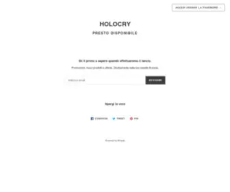 Holocry.com(Prossima apertura) Screenshot