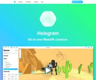 Hologram.cool(All-in-one webvr creation. the future) Screenshot