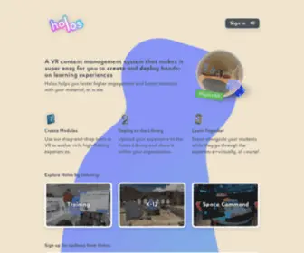 Holos.io(Easily create immersive learning experiences) Screenshot