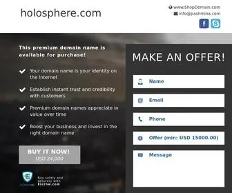 Holosphere.com(Holographic projection) Screenshot