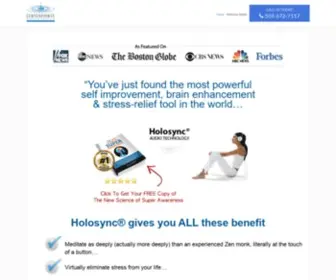 Holosync.com(Holosync® Meditation Technology) Screenshot