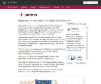 Holoviews.org(Stop plotting your data) Screenshot
