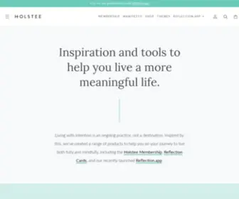 Holstee.com(Tools and inspiration for a more meaningful life) Screenshot
