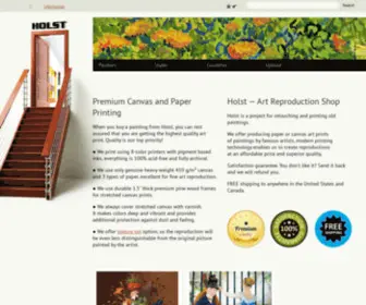 Holstshop.com(Holst, Art Reproduction Shop) Screenshot