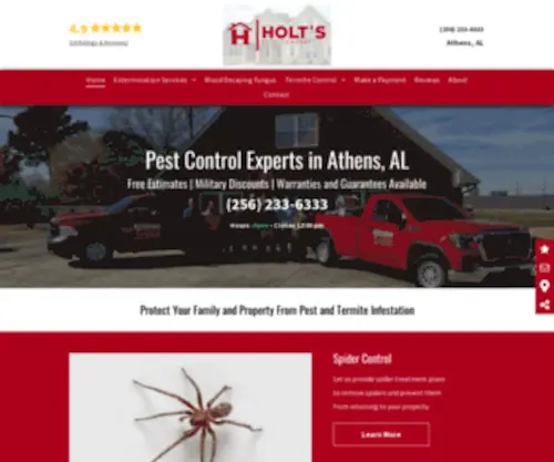 Holtspestcontrol.com(Holt's Pest Control) Screenshot