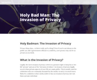 Holybadman.com(Holy Bad Man) Screenshot