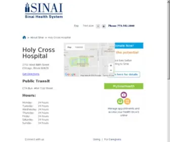 Holycrosshospital.org(Holy Cross Hospital) Screenshot