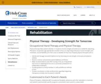 Holycrossorthorehab.com(Holy Cross Health) Screenshot