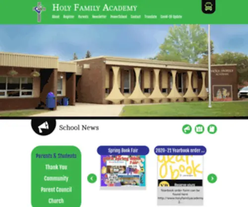 Holyfamilyacademy.ca(Holy Family Academy) Screenshot