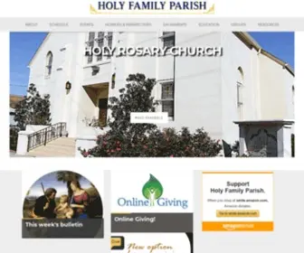 Holyfamilygb.com(Catholic Church Galveston) Screenshot