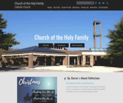 Holyfamilyvb.org(Church of the Holy Family Catholic Church/Virginia Beach) Screenshot