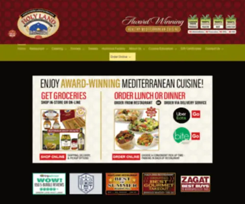 Holylandbrand.com(Mediterranean cuisine restaurant hummus) Screenshot