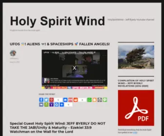 Holyspiritwind.net(Prophetic words from the Holy Spirit) Screenshot