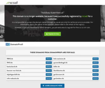 Holzbau-Kaernten.at(This domain has been registered for a customer by nicsell) Screenshot