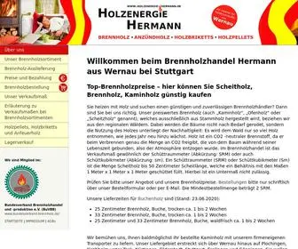 Holzenergie-Hermann.de(Brennholzhandel: Kaminholz) Screenshot