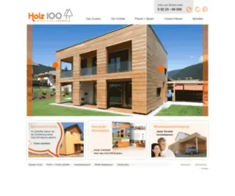 Holzhaus-100.de(Spindler Gmbh & Holz100 Massivholzhäuser aus 100% Holz individuell für Sie geplant) Screenshot