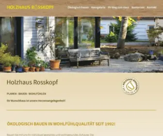 Holzhaus-Rosskopf.de(♞ Holzhaus Rosskopf) Screenshot