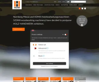 Holzher.com(HOLZ-HER edgebanders, CNC machines and saw technology) Screenshot