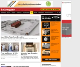 Holzmagazin.com(Das Portal für den modernen Holzbau) Screenshot