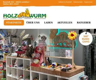 Holzwurm-Fleck.de(Spielwarengeschäft Holzwurm in Landshut) Screenshot