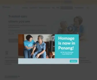 Homage.com.my(Quality Care At Home For Seniors In Malaysia) Screenshot