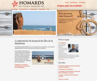 Homardsdesilesdelamadeleine.com(Îles de la Madeleine) Screenshot