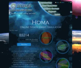 Homasim.com(Online Space Orbit Simulator) Screenshot