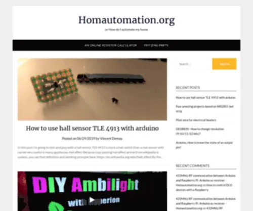 Homautomation.org(How do I automate my house with Arduino) Screenshot