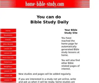 Home-Bible-Study.com(You can use the free daily Bible study lessons on this site. A new lesson) Screenshot