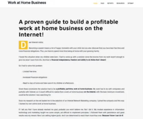 Home-Business-ON-The-Internet-Computer-Based-Opportunity.com(Work at Home Business) Screenshot