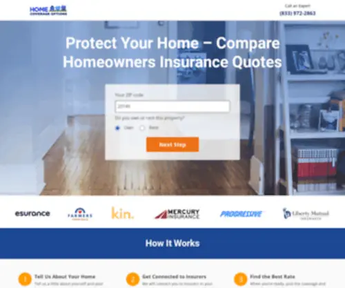 Home-Coverage-Options.com(Free home insurance quotes) Screenshot