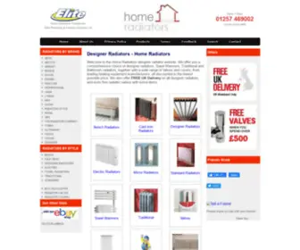 Home-Radiators.co.uk(Designer Radiators) Screenshot