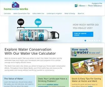 Home-Water-Works.org(Water Usage Calculator) Screenshot