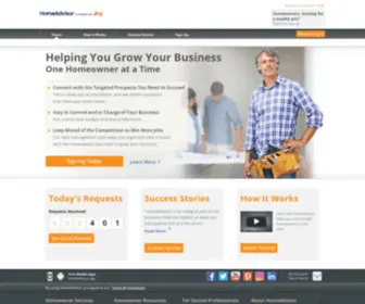 Homeadvisor.pro(Contractor Leads for Home Improvement Pros) Screenshot