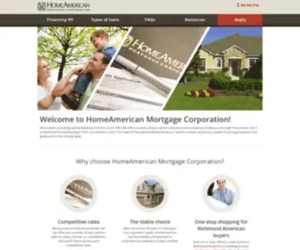 Homeamerican.com(HomeAmerican Mortgage Corporation) Screenshot