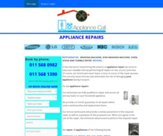 Homeappliancerepair.co.za(Appliance Repairs Johannesburg) Screenshot