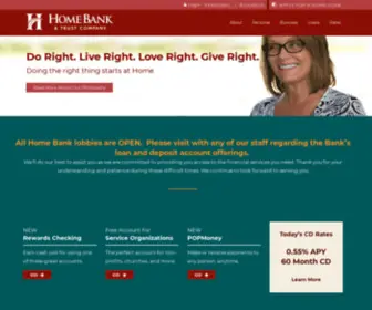 Homebank-Trust.com(Make the Most of Your Money with Home Bank & Trust Company Today) Screenshot