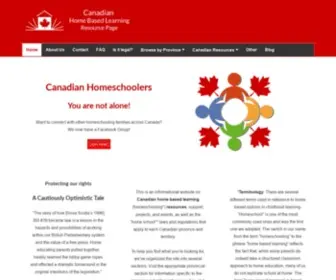 Homebasedlearning.ca(Yes, you CAN homeschool in Canada) Screenshot