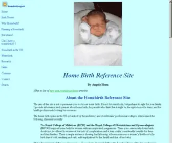 Homebirth.org.uk(Home Birth Reference Site) Screenshot