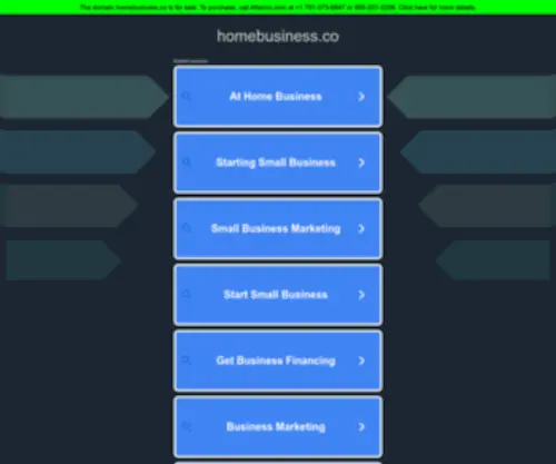 Homebusiness.co(Purchase this domain) Screenshot