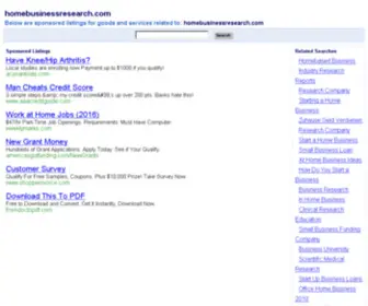 Homebusinessresearch.com(Home Business) Screenshot