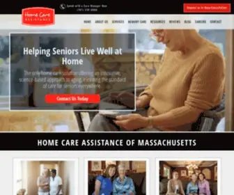 Homecareassistancemassachusetts.com(Home Care Services at Home Care Assistance of Massachusetts) Screenshot