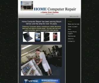 Homecomputerrepaironline.com(Home Computer Repair & Game Over Games) Screenshot