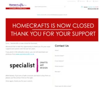 Homecrafts.co.uk(Art & Craft Materials & Supplies in the UK) Screenshot