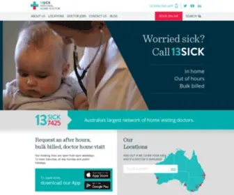 Homedoctor.com.au(13SICK National Home Doctor) Screenshot